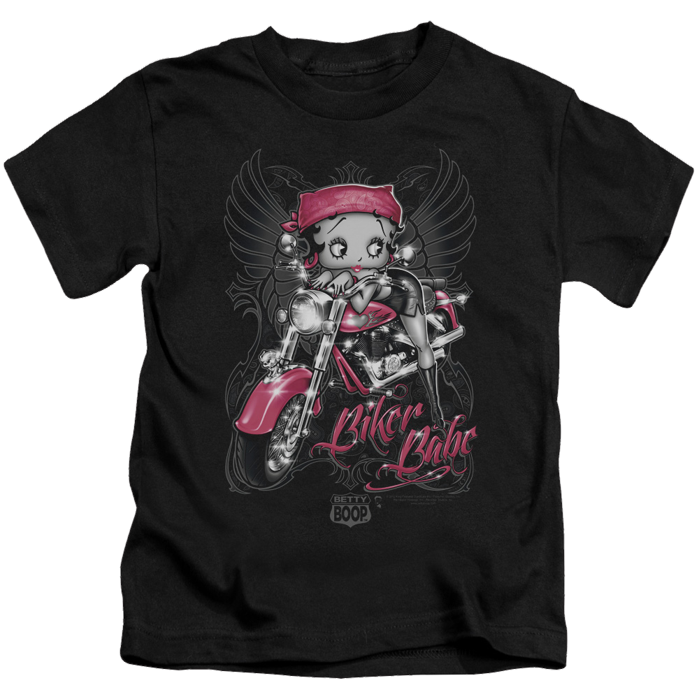 Betty Boop Biker Babe - Kid's T-Shirt Kid's T-Shirt (Ages 4-7) Betty Boop