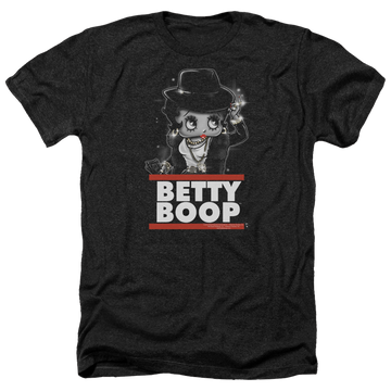 Charcoal men's heather t-shirt with Betty Boop Bling Boop graphic