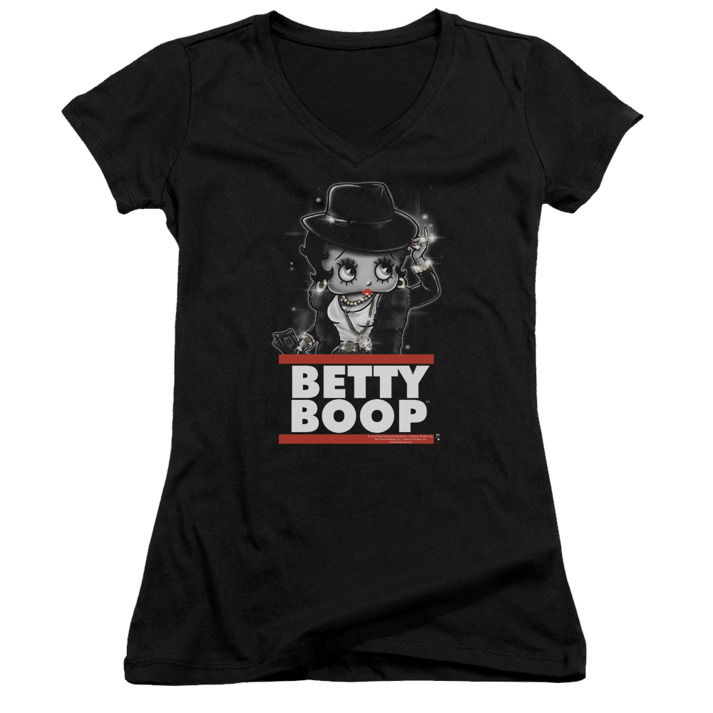 Betty Boop Bling Bling Boop - Juniors V-Neck T-Shirt Juniors V-Neck T-Shirt Betty Boop