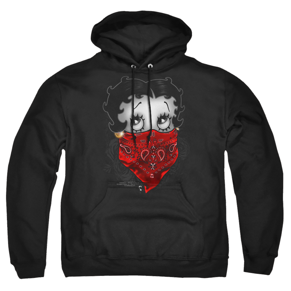 Betty Boop Bandana & Roses - Pullover Hoodie Pullover Hoodie Betty Boop