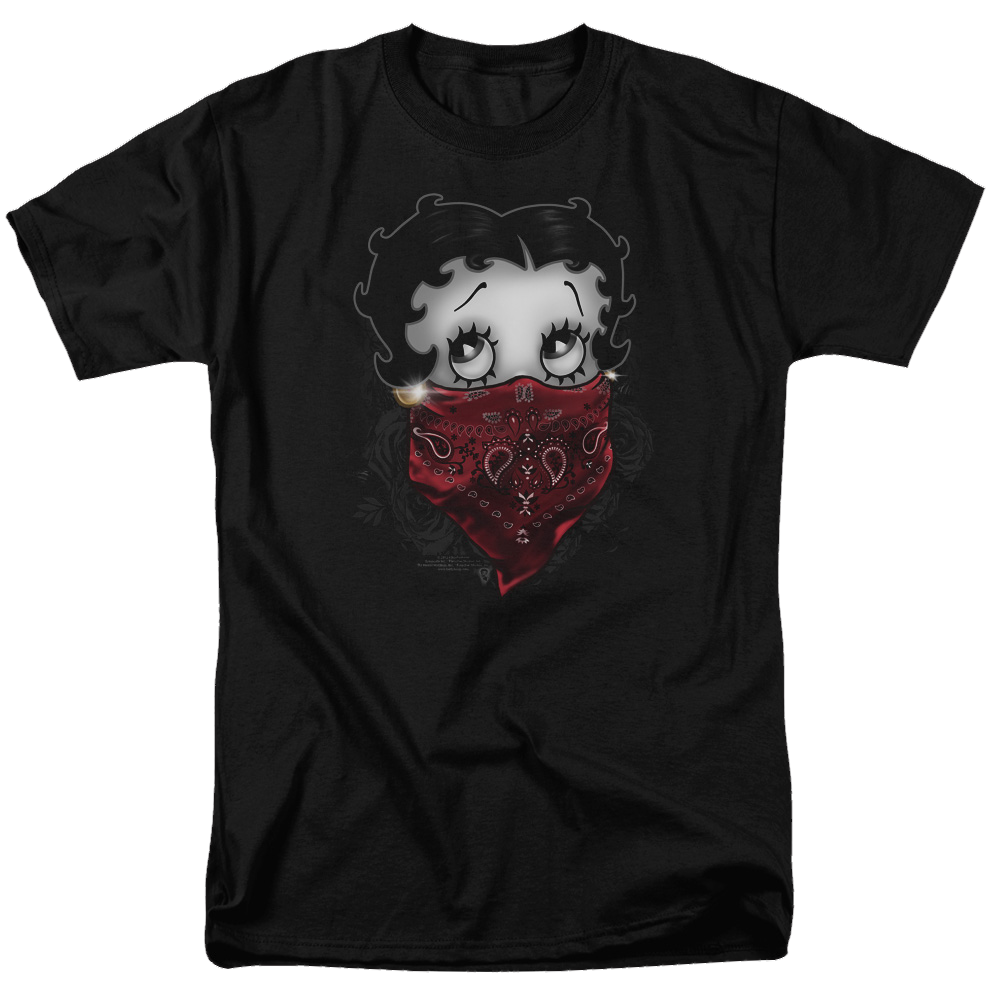 Betty Boop Bandana & Roses - Men's Regular Fit T-Shirt Men's Regular Fit T-Shirt Betty Boop