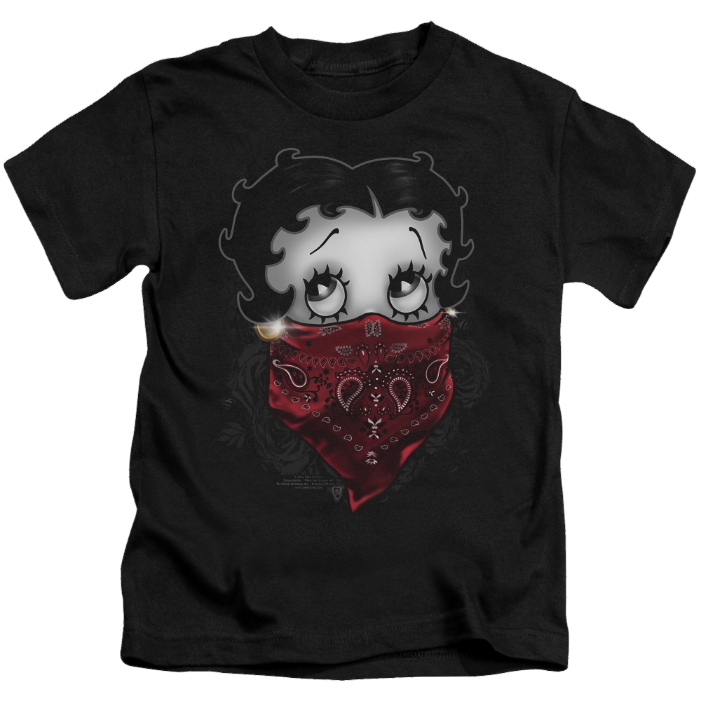 Betty Boop Bandana & Roses - Kid's T-Shirt Kid's T-Shirt (Ages 4-7) Betty Boop