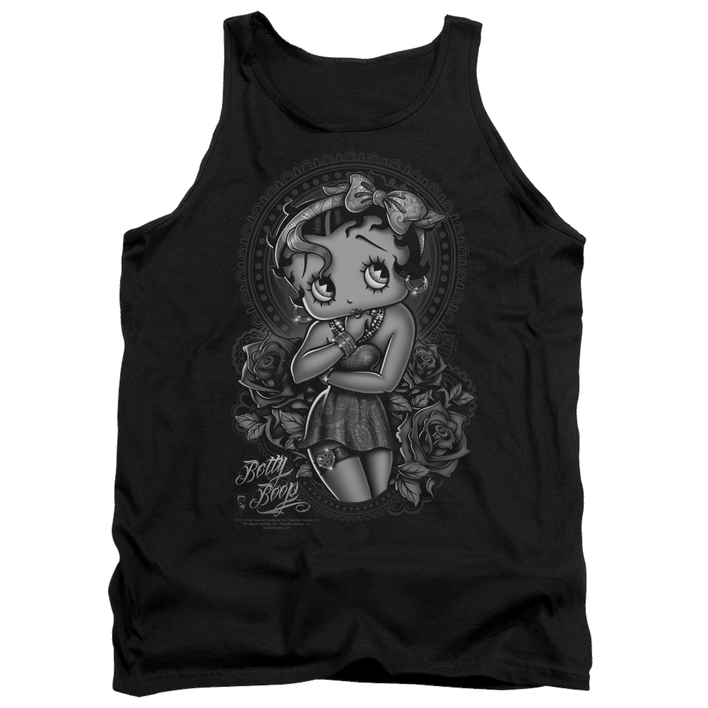 Betty Boop Fashion Roses Men's Tank Men's Tank Betty Boop