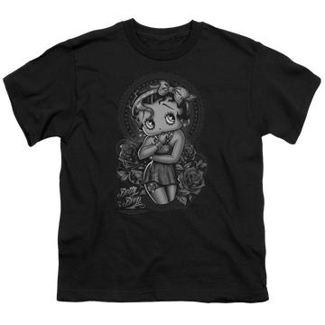 Betty Boop Fashion Roses - Youth T-Shirt Youth T-Shirt (Ages 8-12) Betty Boop