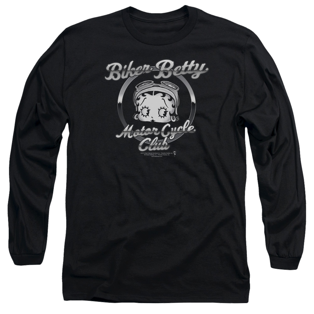 Betty Boop Chromed Logo - Men's Long Sleeve T-Shirt Men's Long Sleeve T-Shirt Betty Boop