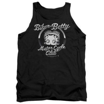 Black men's tank with Betty Boop Chromed Logo graphic