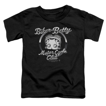 Black toddler t-shirt with Betty Boop Chromed Logo graphic