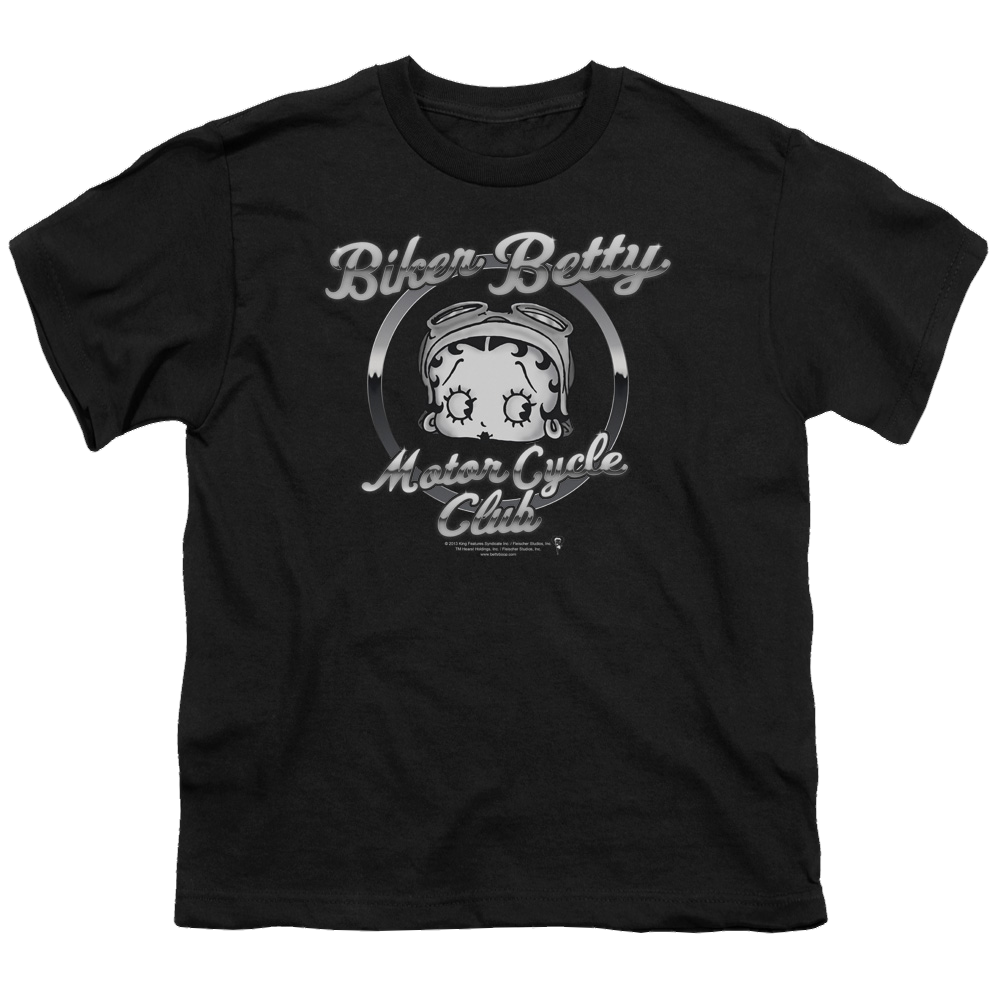 Betty Boop Chromed Logo - Youth T-Shirt Youth T-Shirt (Ages 8-12) Betty Boop
