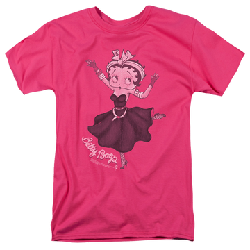 Hot pink men's regular fit t-shirt with Betty Boop Gypsy Betty graphic