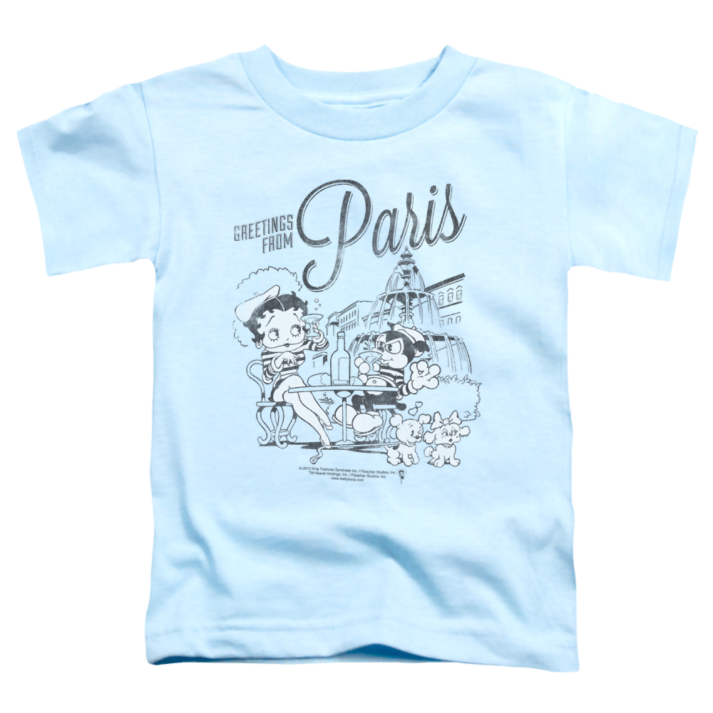 Betty Boop Greetings From Paris - Toddler T-Shirt Toddler T-Shirt Betty Boop