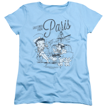 Betty Boop Greetings From Paris - Women's T-Shirt Women's T-Shirt Betty Boop