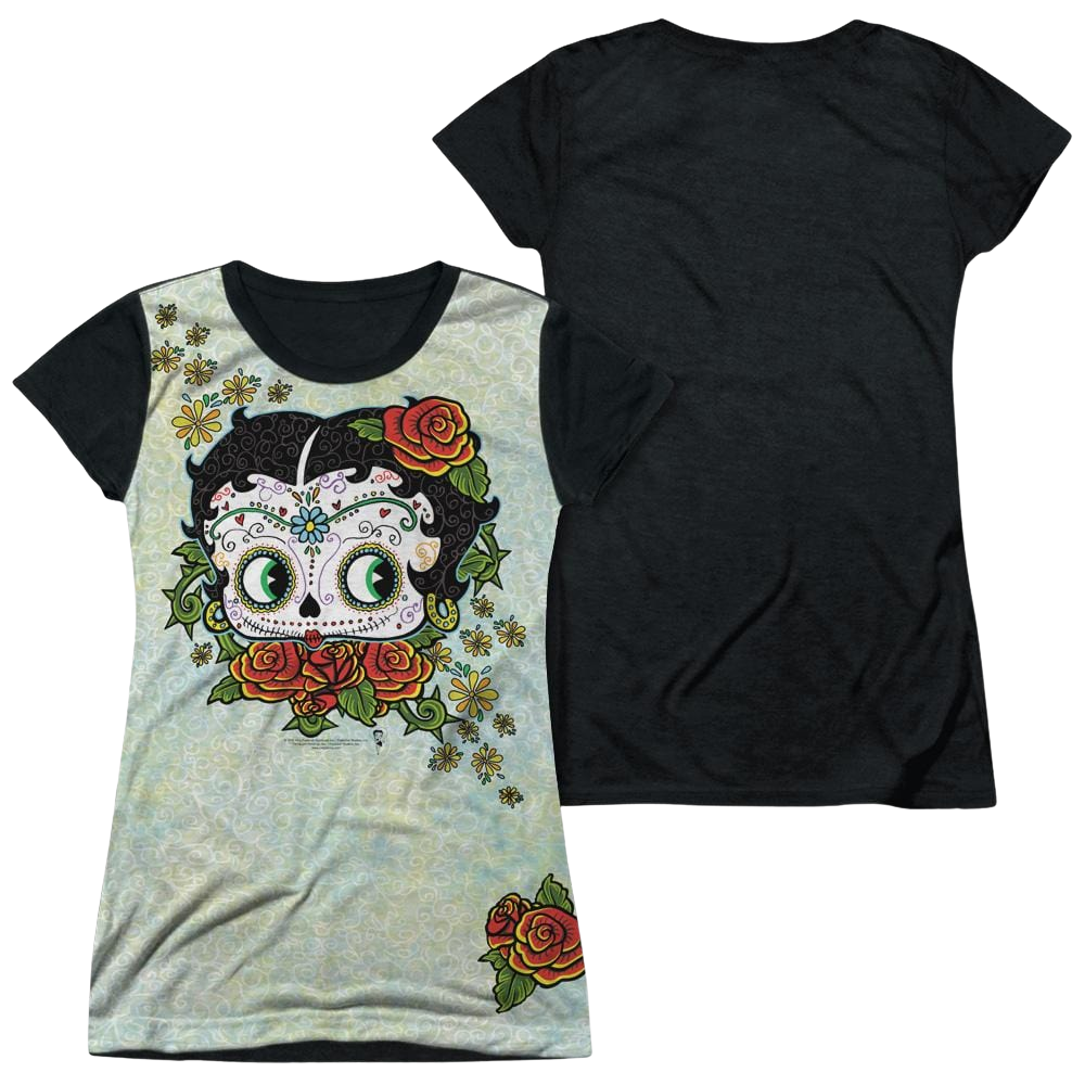 Betty Boop Sugar Boop - Juniors Black Back T-Shirt Juniors Black Back T-Shirt Betty Boop