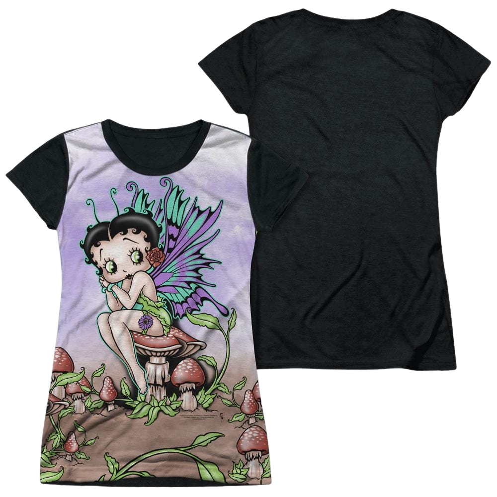 Betty Boop Fairy - Juniors Black Back T-Shirt Juniors Black Back T-Shirt Betty Boop