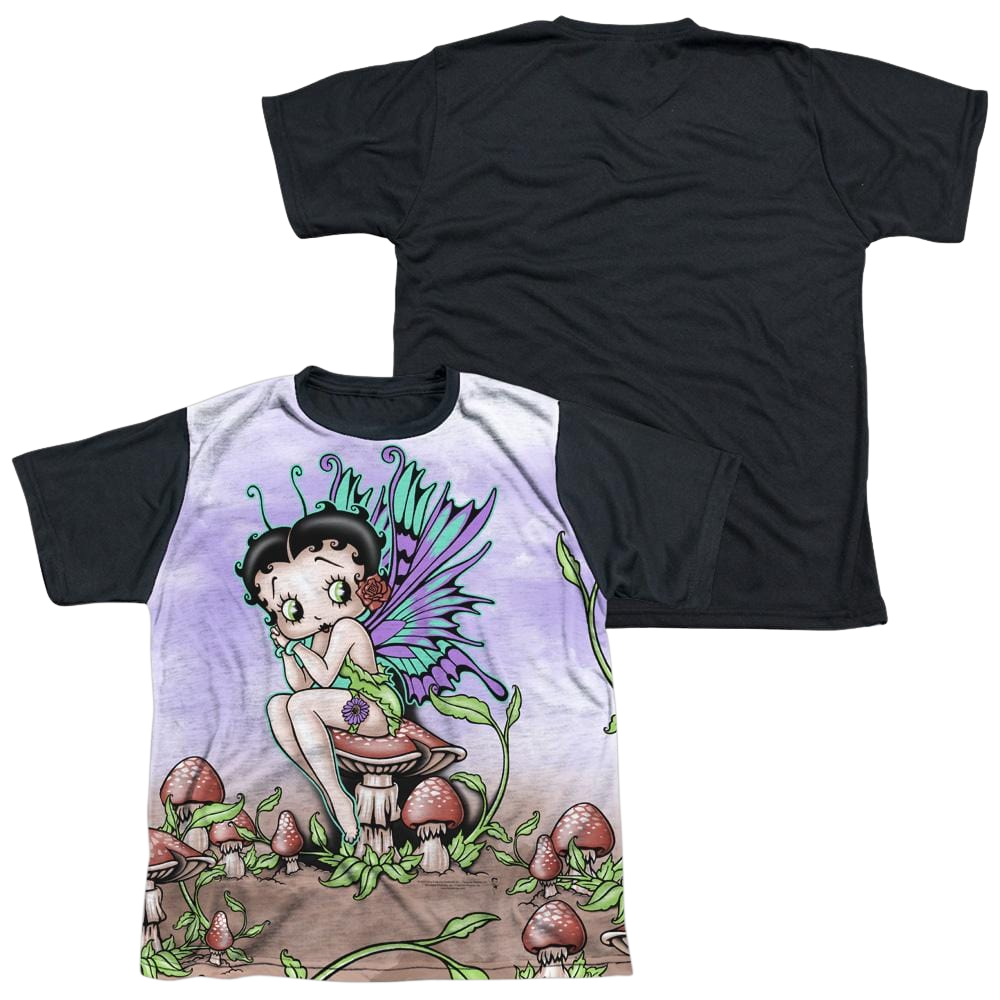 Betty Boop Fairy - Youth Black Back T-Shirt (Ages 8-12) Youth Black Back T-Shirt (Ages 8-12) Betty Boop