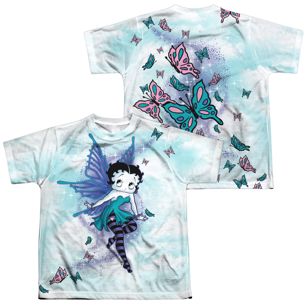 Betty Boop Sparkle Fairy - Youth All-Over Print T-Shirt Youth All-Over Print T-Shirt (Ages 8-12) Betty Boop