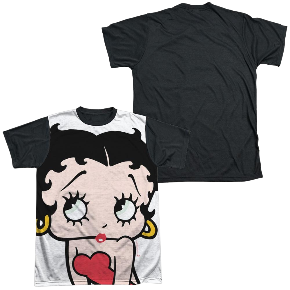 Betty Boop Big Boop Head - Men's Black Back T-Shirt Men's Black Back T-Shirt Betty Boop