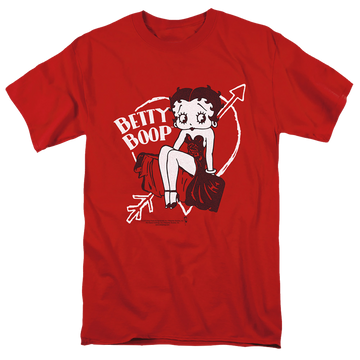 Red men's regular fit t-shirt with Betty Boop Lover Girl graphic