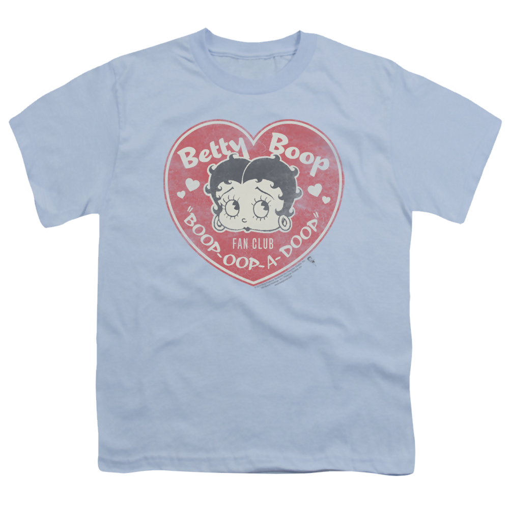 Betty Boop Fan Club Heart - Youth T-Shirt Youth T-Shirt (Ages 8-12) Betty Boop