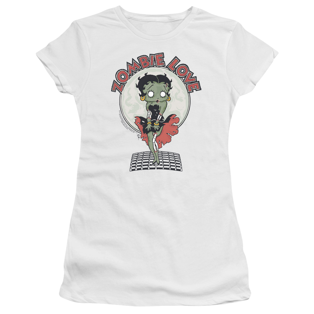 Betty Boop Breezy Zombie Love - Juniors T-Shirt Juniors T-Shirt Betty Boop