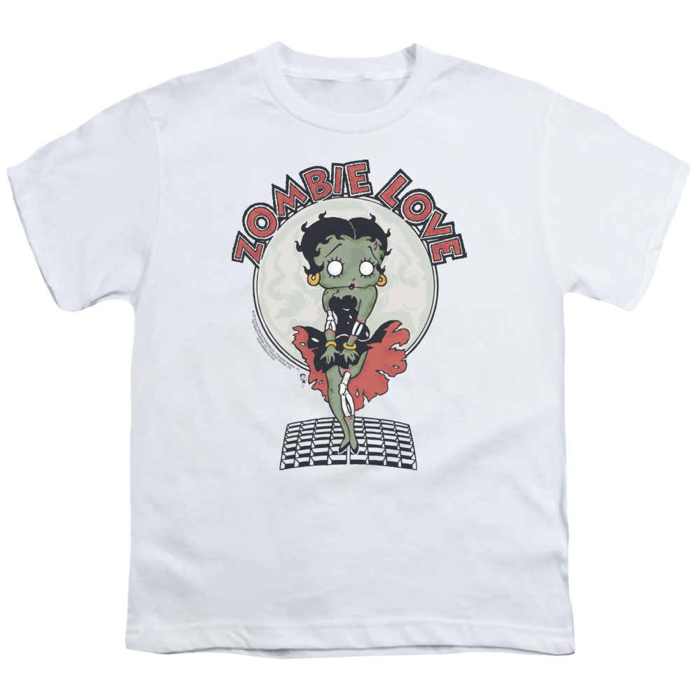 Betty Boop Breezy Zombie Love - Youth T-Shirt Youth T-Shirt (Ages 8-12) Betty Boop