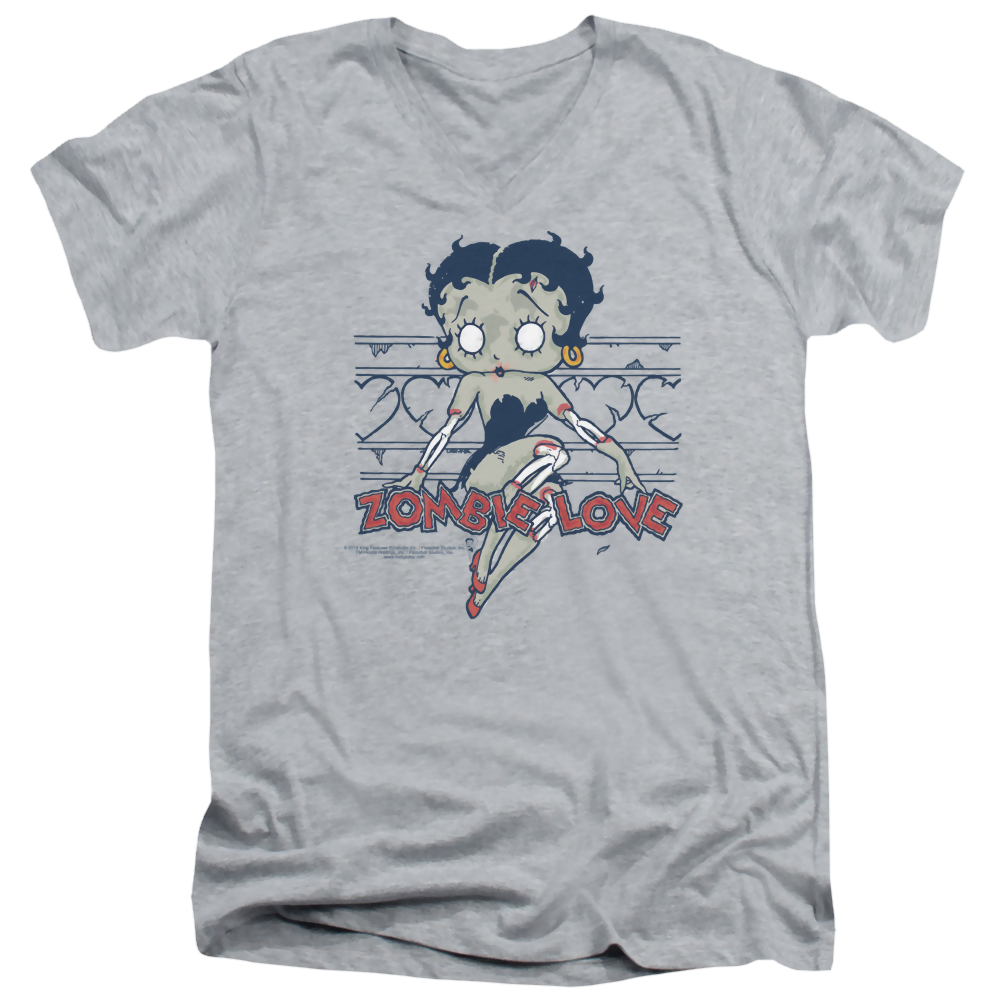 Betty Boop Zombie Pinup - Men's V-Neck T-Shirt Men's V-Neck T-Shirt Betty Boop