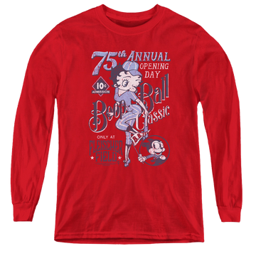 Betty Boop Boop Ball - Youth Long Sleeve T-Shirt Youth Long Sleeve T-Shirt Betty Boop