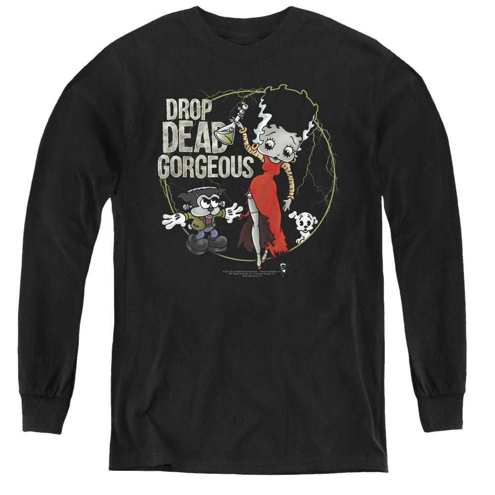 Betty Boop Drop Dead Gorgeous - Youth Long Sleeve T-Shirt Youth Long Sleeve T-Shirt Betty Boop