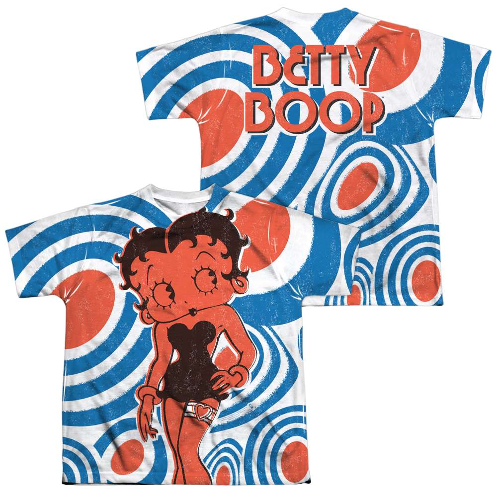 Betty Boop Mod Rings (Front/Back Print) - Youth All-Over Print T-Shirt Youth All-Over Print T-Shirt (Ages 8-12) Betty Boop