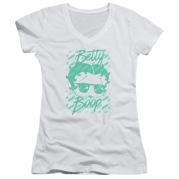 Betty Boop Summer Shades - Juniors V-Neck T-Shirt Juniors V-Neck T-Shirt Betty Boop