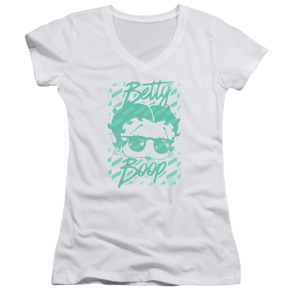 Betty Boop Summer Shades - Juniors V-Neck T-Shirt Juniors V-Neck T-Shirt Betty Boop