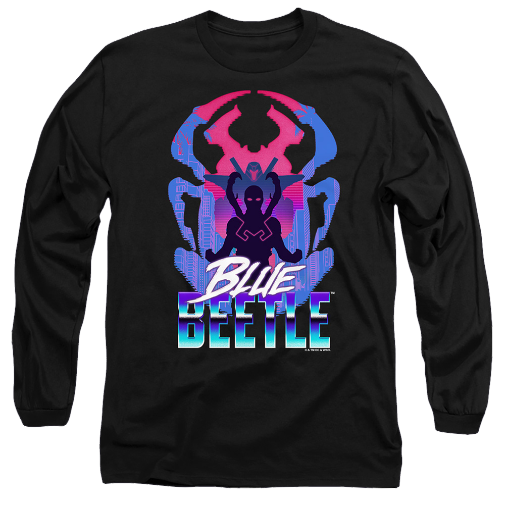 BLUE BEETLE (2023) Silhouette - Men's Long Sleeve T-Shirt Men's Long Sleeve T-Shirt BLUE BEETLE (2023)