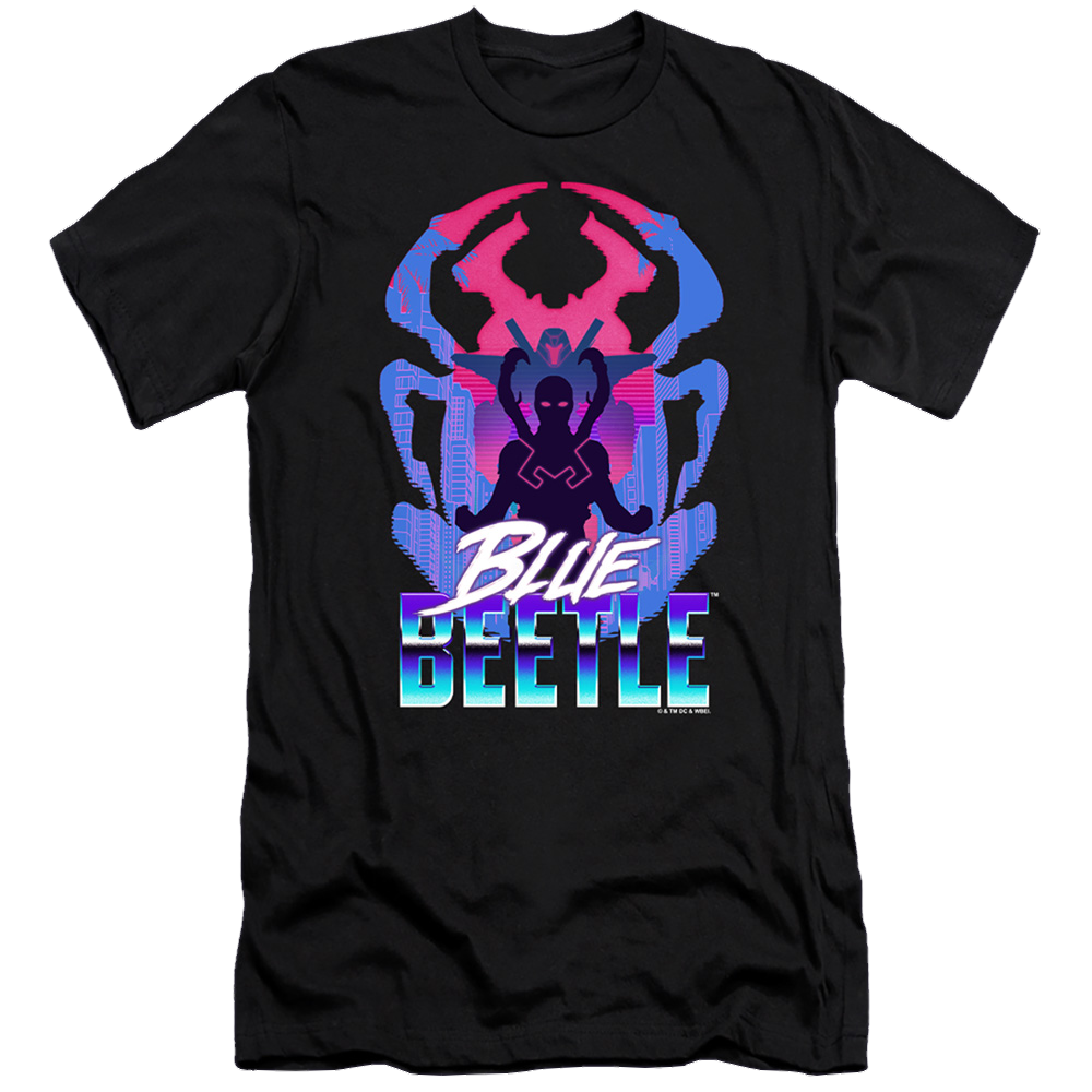 BLUE BEETLE (2023) Silhouette - Men's Premium Slim Fit T-Shirt Men's Premium Slim Fit T-Shirt BLUE BEETLE (2023)