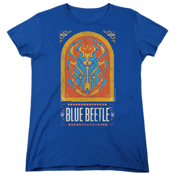 Royal women's t-shirt with BLUE BEETLE (2023) Archway graphic