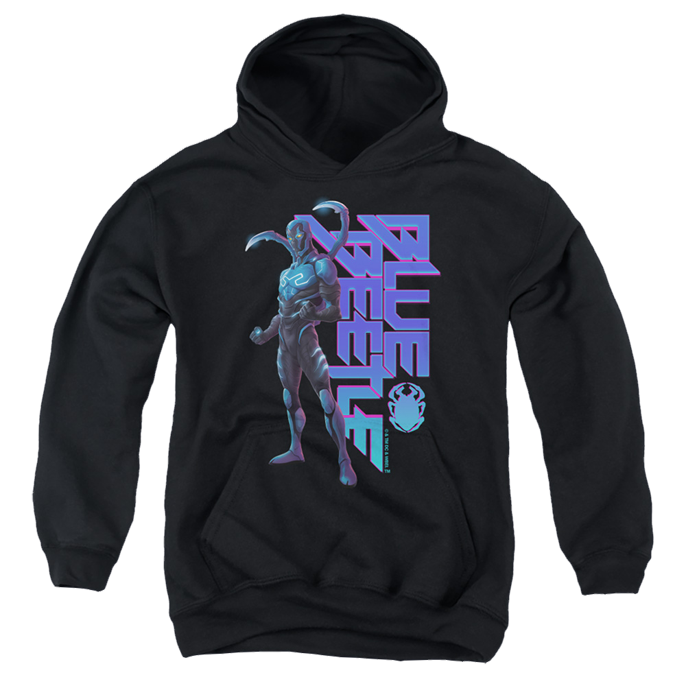 BLUE BEETLE (2023) Standing - Youth Hoodie Youth Hoodie (Ages 8-12) BLUE BEETLE (2023)