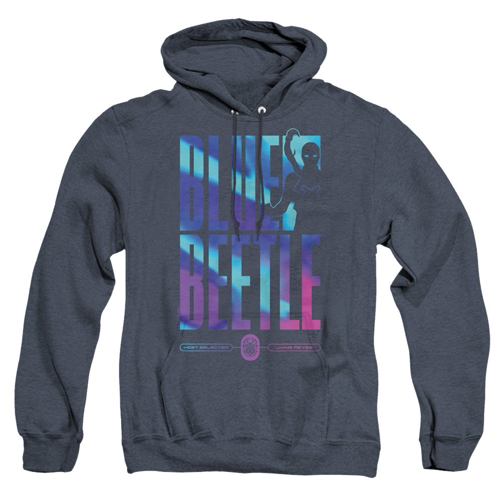 BLUE BEETLE (2023) Hero Host - Heather Pullover Hoodie Heather Pullover Hoodie BLUE BEETLE (2023)
