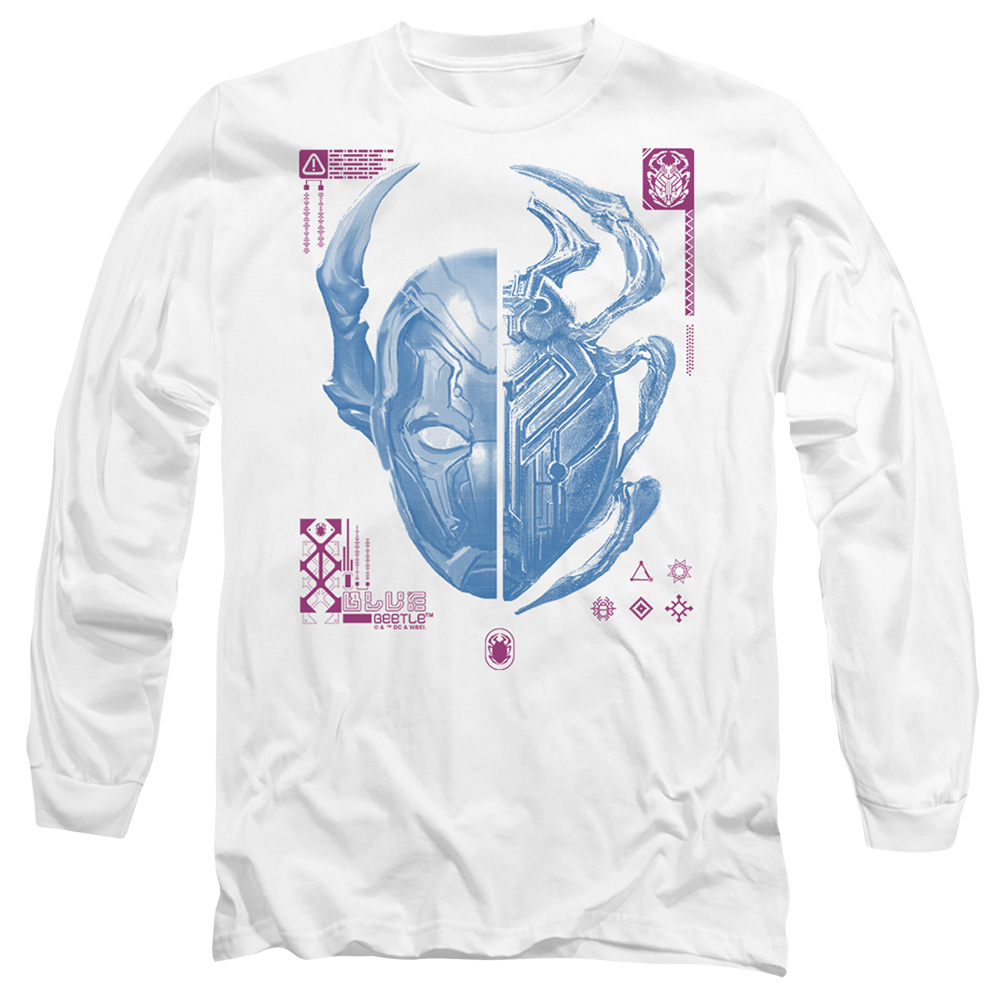 BLUE BEETLE (2023) Split Beetle - Men's Long Sleeve T-Shirt Men's Long Sleeve T-Shirt BLUE BEETLE (2023)