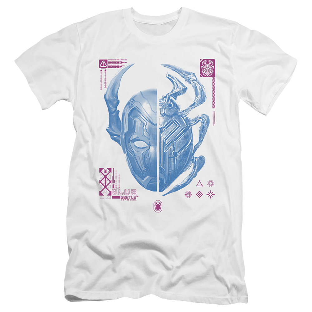 BLUE BEETLE (2023) Split Beetle - Men's Premium Slim Fit T-Shirt Men's Premium Slim Fit T-Shirt BLUE BEETLE (2023)