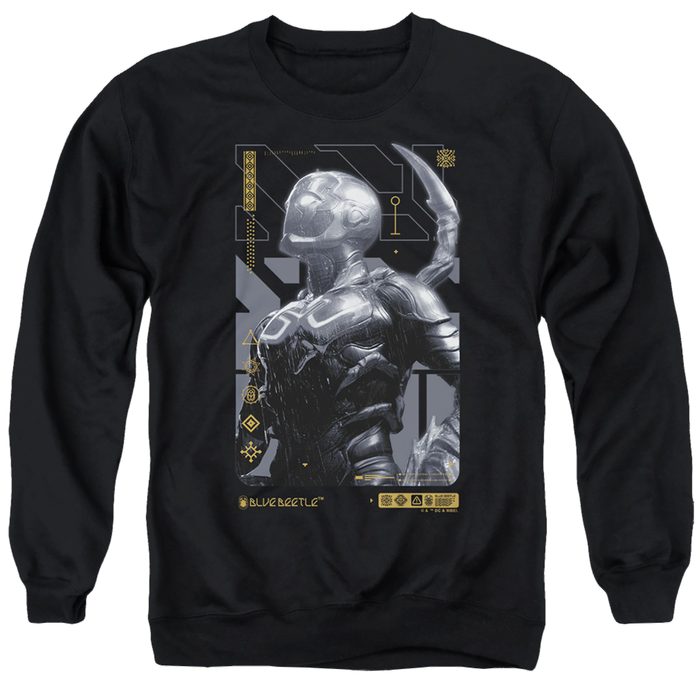 BLUE BEETLE (2023) Beetle Heads Up - Men's Crewneck Sweatshirt Men's Crewneck Sweatshirt BLUE BEETLE (2023)
