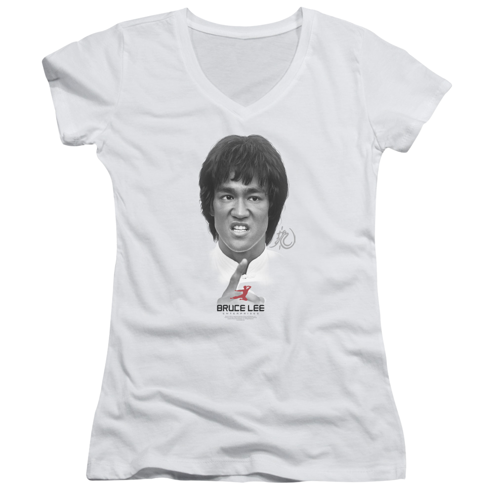 Bruce Lee Self Help - Juniors V-Neck T-Shirt Juniors V-Neck T-Shirt Bruce Lee