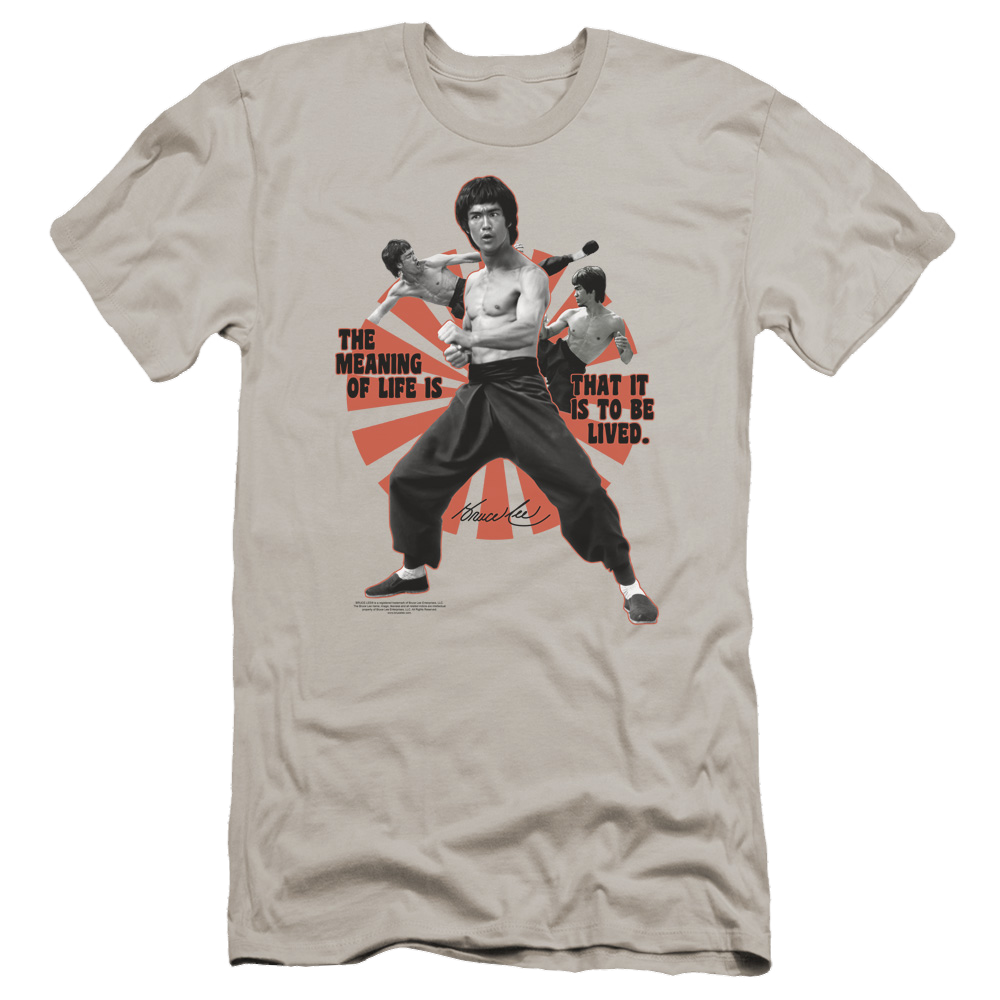 Bruce Lee Meaning Of Life - Men's Premium Slim Fit T-Shirt Men's Premium Slim Fit T-Shirt Bruce Lee
