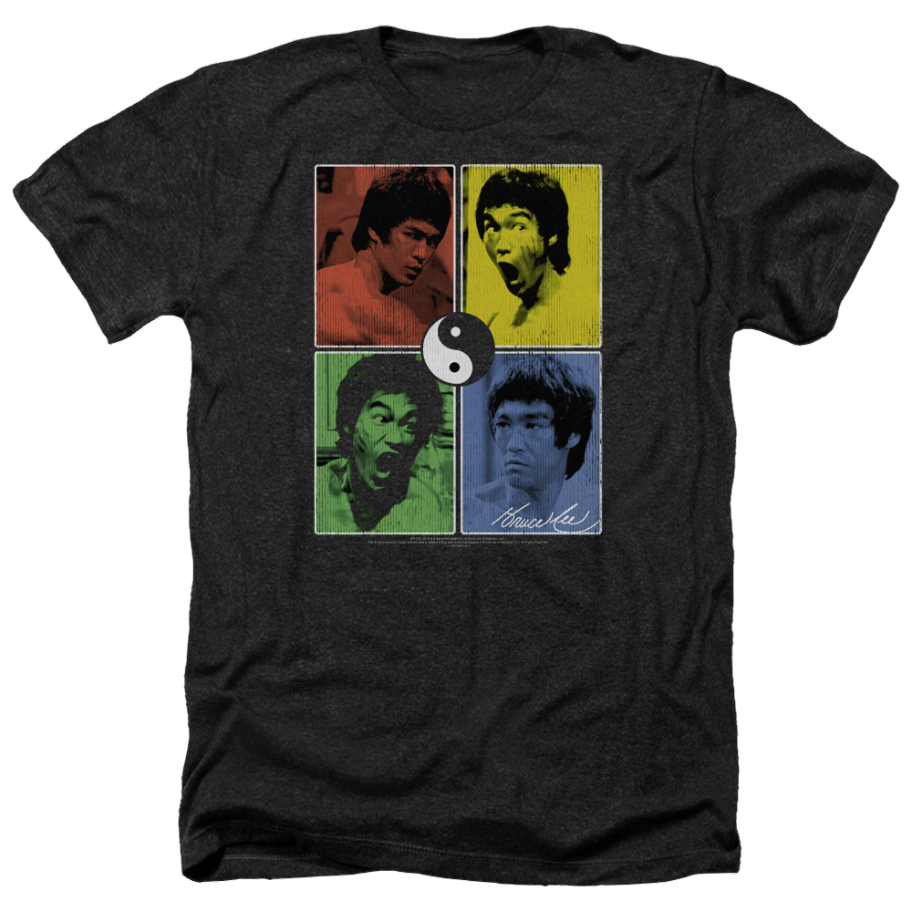 Bruce Lee Enter Color Block - Men's Heather T-Shirt Men's Heather T-Shirt Bruce Lee