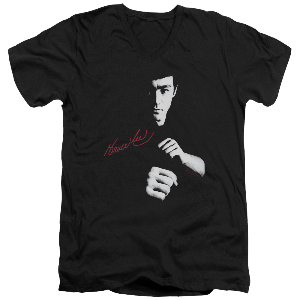 Bruce Lee The Dragon Awaits - Men's V-Neck T-Shirt Men's V-Neck T-Shirt Bruce Lee