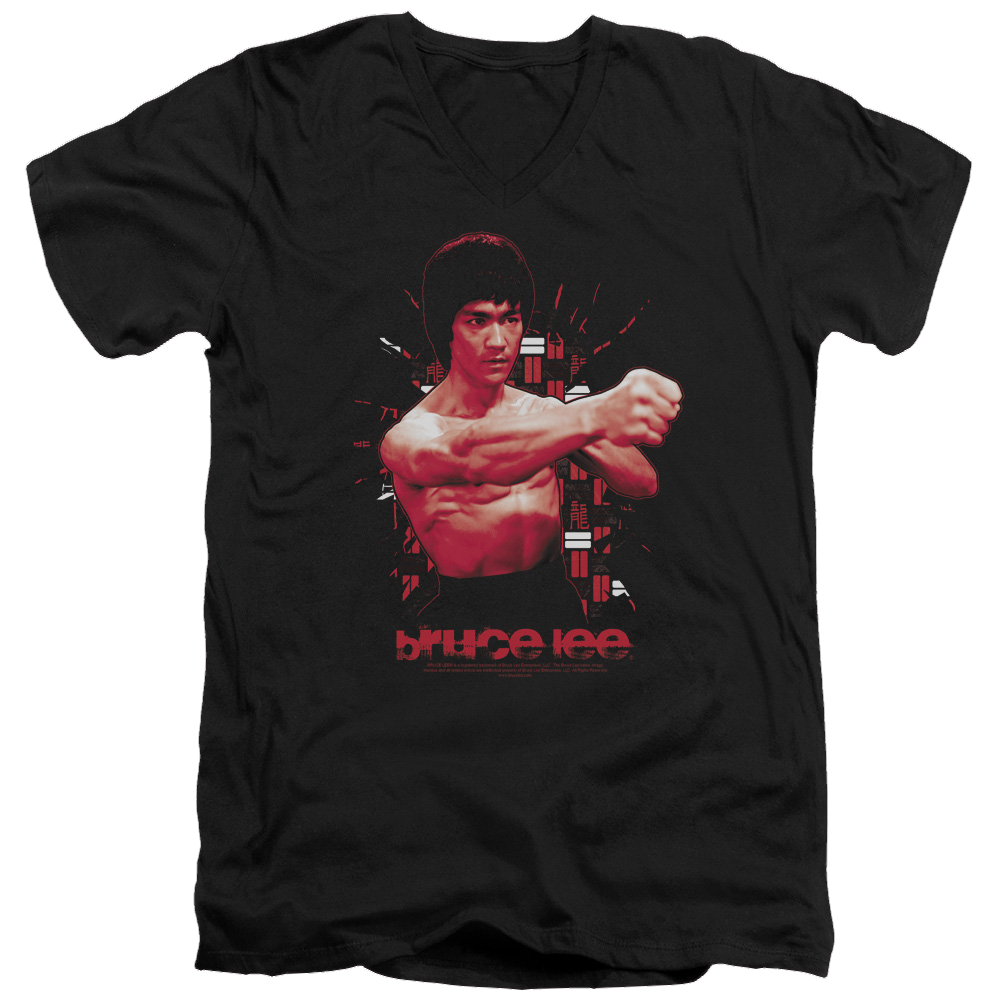 Bruce Lee The Shattering Fist - Men's V-Neck T-Shirt Men's V-Neck T-Shirt Bruce Lee