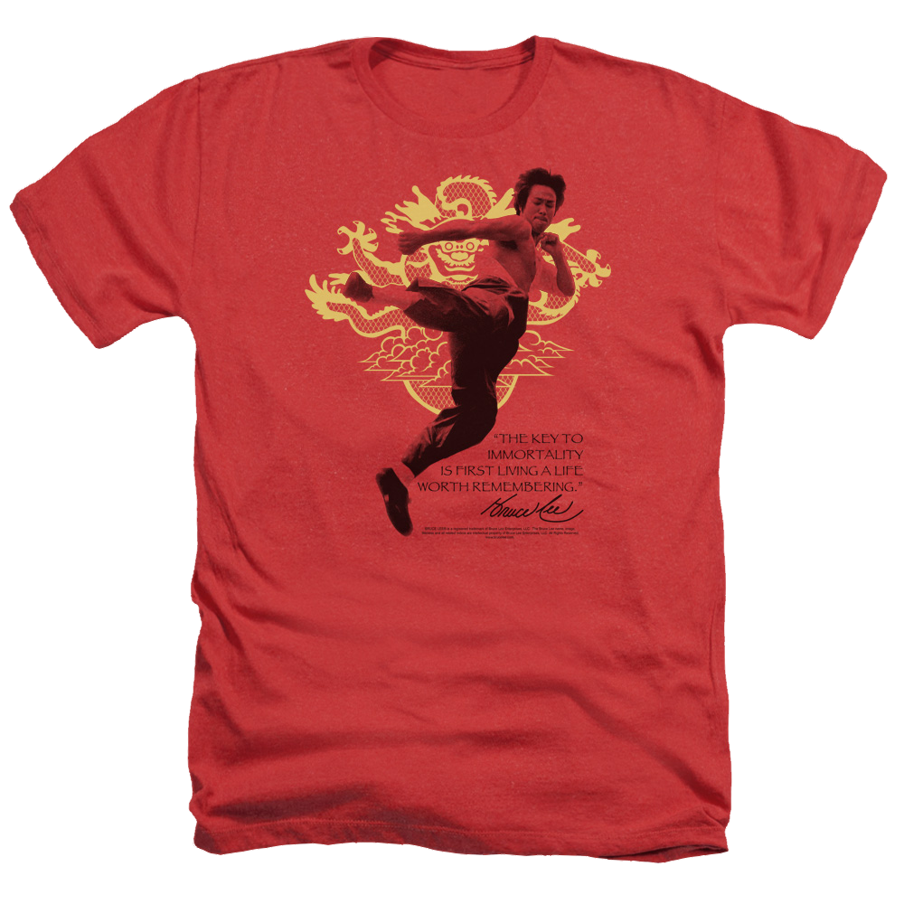 Bruce Lee Immortal Dragon - Men's Heather T-Shirt Men's Heather T-Shirt Bruce Lee