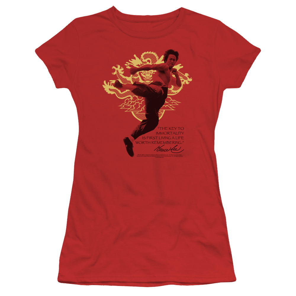 Bruce Lee Immortal Dragon - Juniors T-Shirt Juniors T-Shirt Bruce Lee