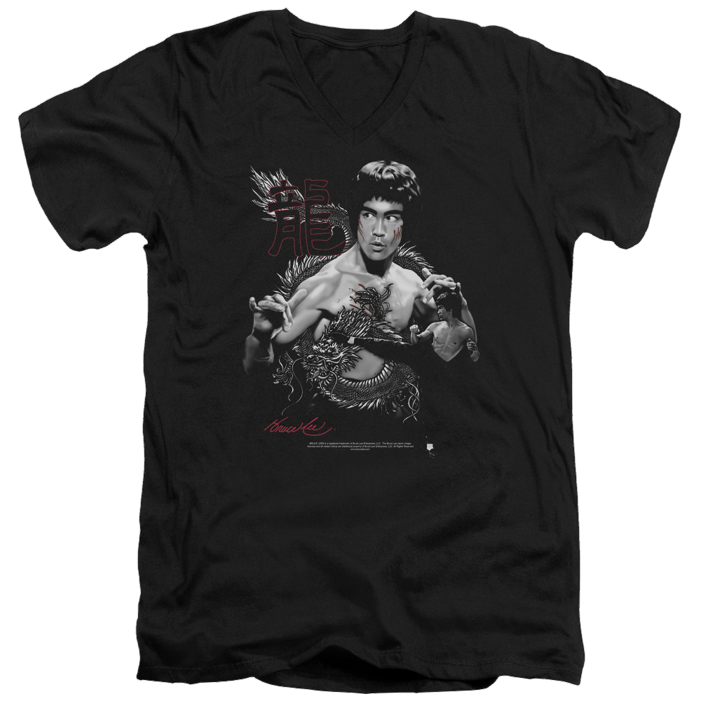 Bruce Lee The Dragon - Men's V-Neck T-Shirt Men's V-Neck T-Shirt Bruce Lee