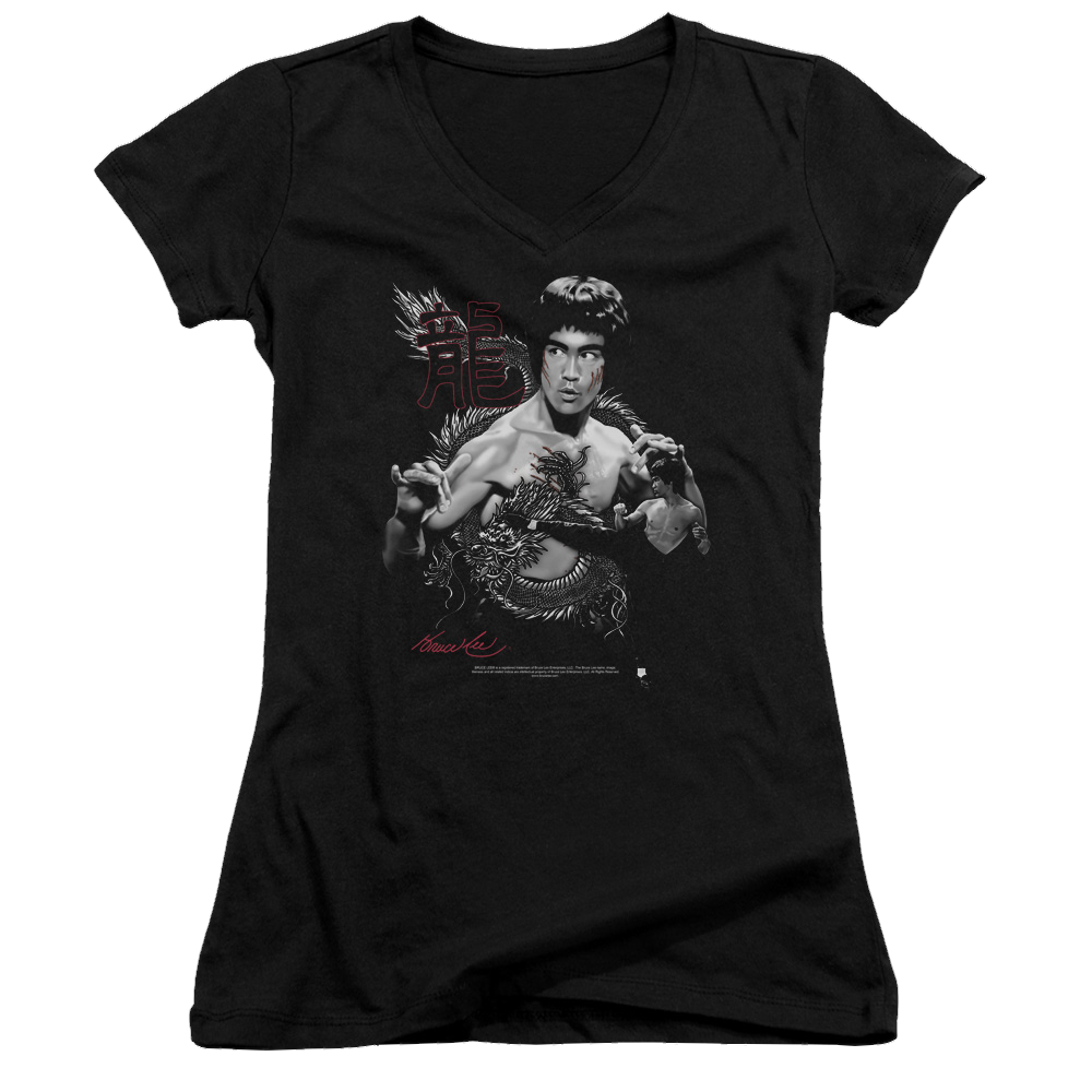 Bruce Lee The Dragon - Juniors V-Neck T-Shirt Juniors V-Neck T-Shirt Bruce Lee