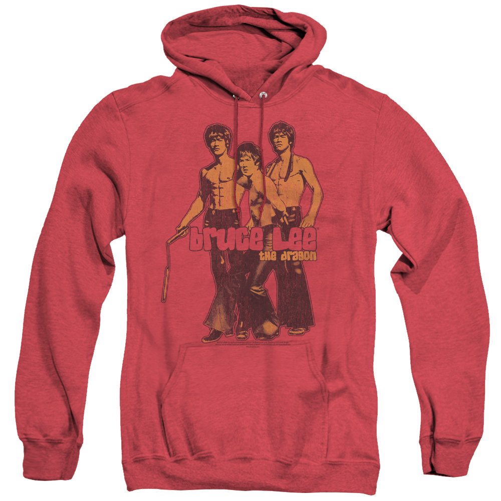 Bruce Lee Nunchucks - Heather Pullover Hoodie Heather Pullover Hoodie Bruce Lee