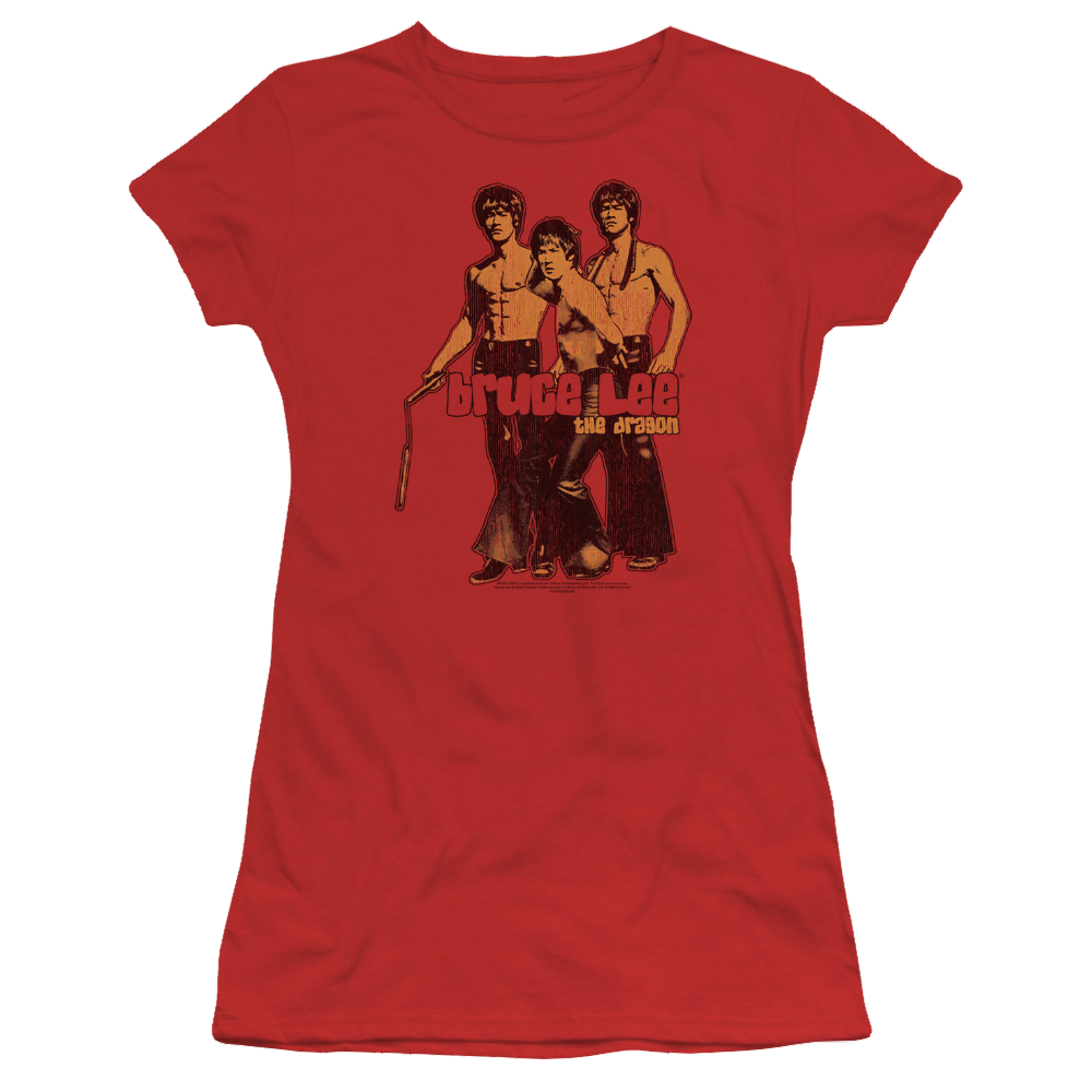 Bruce Lee Nunchucks - Juniors T-Shirt Juniors T-Shirt Bruce Lee