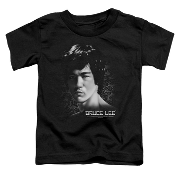Black toddler t-shirt with Bruce Lee In Your Face graphic